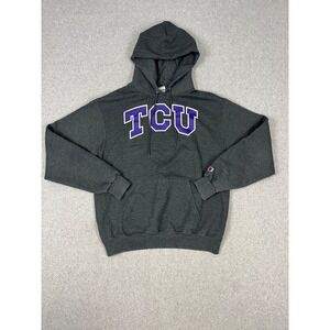 TCU Horned Frogs Sweatshirt Mens M Gray Texas Christian University Hoodie